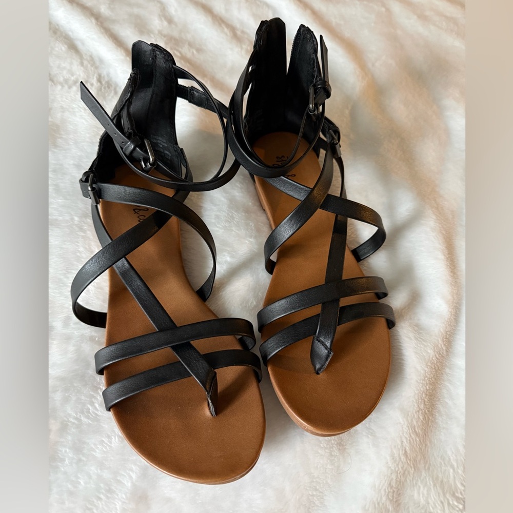 Women's Black Strappy Sandals Style and Co